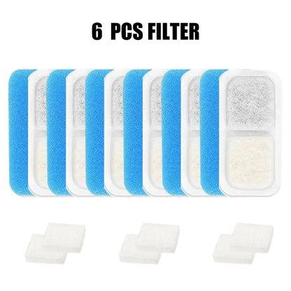 6/12Pcs Pet Water Dispenser Filter Cat Water Fountain Filter Drinking Fountain Filter Cycle Filtering Easy to Clean