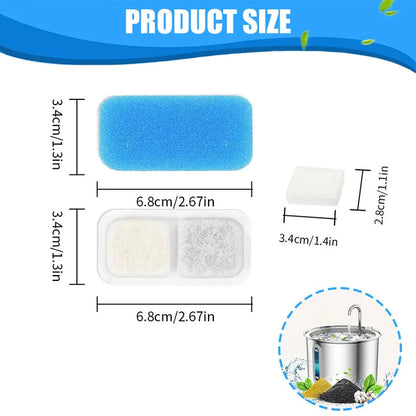 6/12Pcs Pet Water Dispenser Filter Cat Water Fountain Filter Drinking Fountain Filter Cycle Filtering Easy to Clean