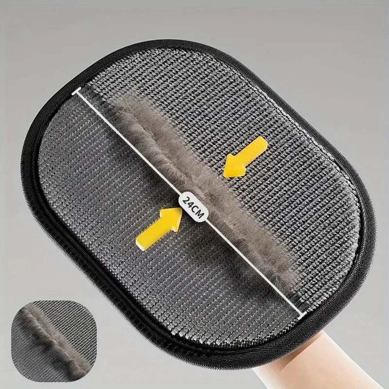 2-Pack Reusable Lint Remover Brushes & Static Electricity Glove for Pet Hair Removal on Furniture, Clothing.