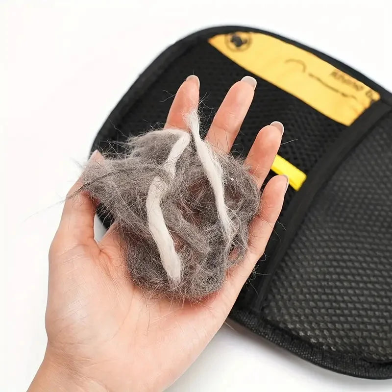 2-Pack Reusable Lint Remover Brushes & Static Electricity Glove for Pet Hair Removal on Furniture, Clothing.