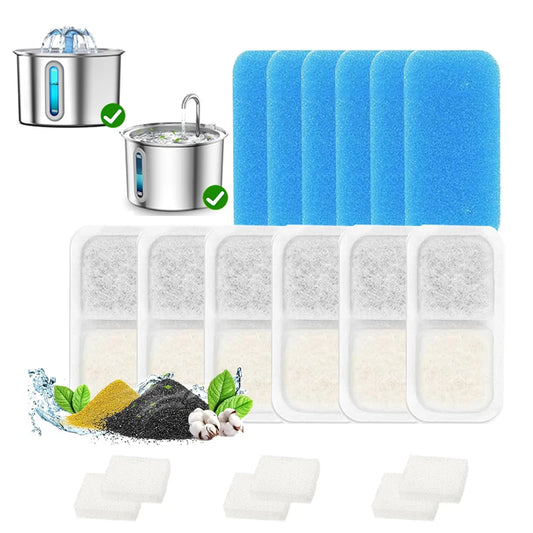 6/12Pcs Pet Water Dispenser Filter Cat Water Fountain Filter Drinking Fountain Filter Cycle Filtering Easy to Clean