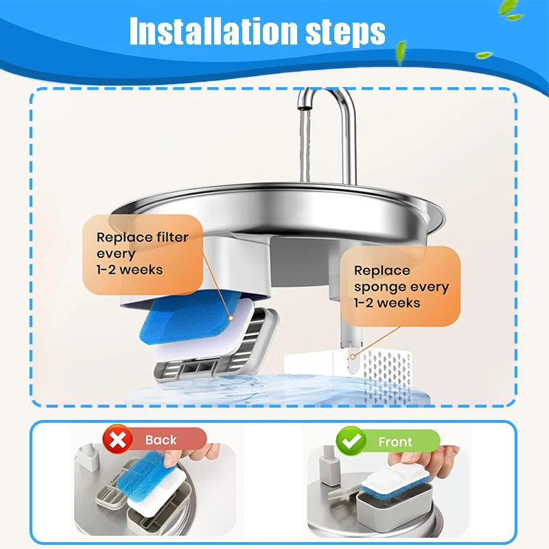 6/12Pcs Pet Water Dispenser Filter Cat Water Fountain Filter Drinking Fountain Filter Cycle Filtering Easy to Clean